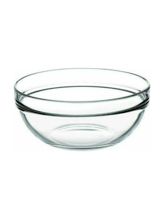 Pasabahce Glass Serving Bowl Διάφανο with Diameter 14εκ. 1pcs