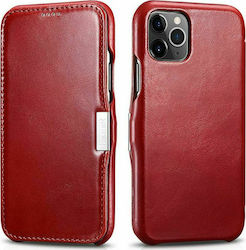 iCarer Vintage Folio Book Leather Red (iPhone 1...