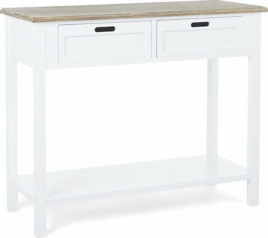 Dorotea Consolă Lemn Alb L100xL40xH80buc