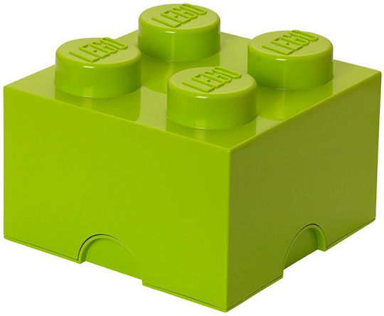 LEGO Детска кутия за съхранение от пластмаса 4-Stud Зелен 25x25x18см 1бр