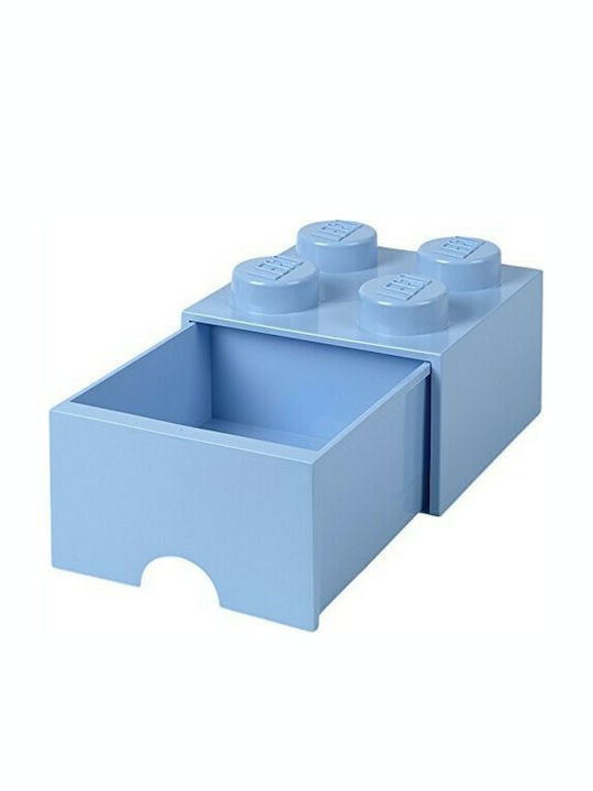 Lego Cutie de Depozitare pentru Copii din Plastic 4 Knobs Albastru deschis 25x25x18cm 1buc