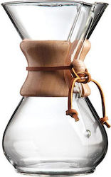Chemex Zehn Tassen Klassisches Pour Over Set Glas Braune 13x13x23mm Chemex Zehn Tassen Klassisches Pour Over Set Glas Braune 13x13x23mm