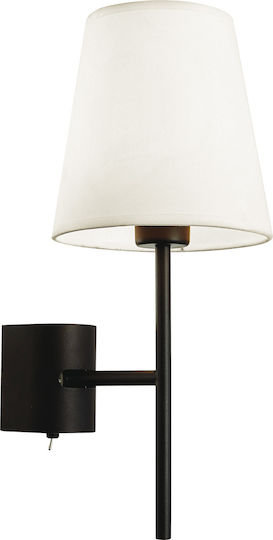 Viokef Sonia Classic Lamp Wall with Socket E27 and Switch Black 18cm