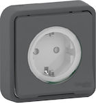 Schneider Electric Mureva Styl Single Power Safety Socket Gray