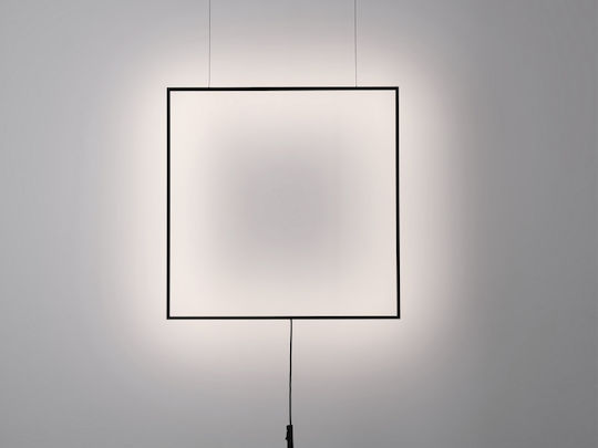 Viokef Shadow Modern Lamp Wall Socket with Integrated LED and Warm White Light Black 60x60cm