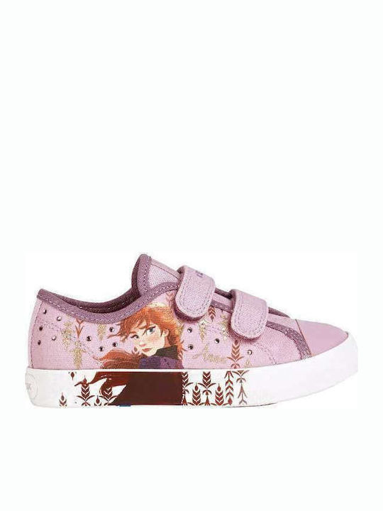 Geox Παιδικά Sneakers Ciak Ανατομικά με Σκρατς για Κορίτσι Ροζ
