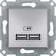 Schneider Electric Asfora Walled Power Socket w...