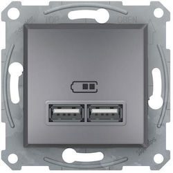 Schneider Electric Asfora Walled Power Socket w...