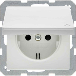 Hager Q.1 Single Power Socket White