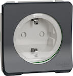 Schneider Electric Mureva Styl Single Power Safety Socket Anthracite