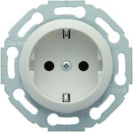 Hager Serie 1930 Single Power Socket White