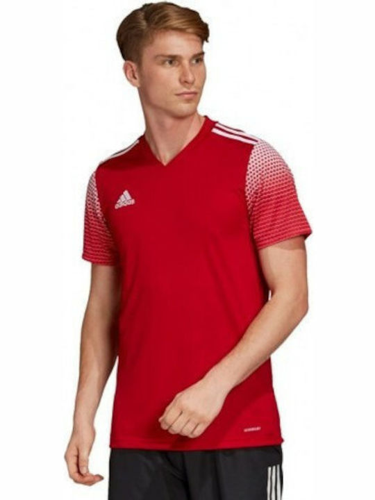 Adidas Regista 20 Men's Athletic T-shirt Short Sleeve with V-Neck Red