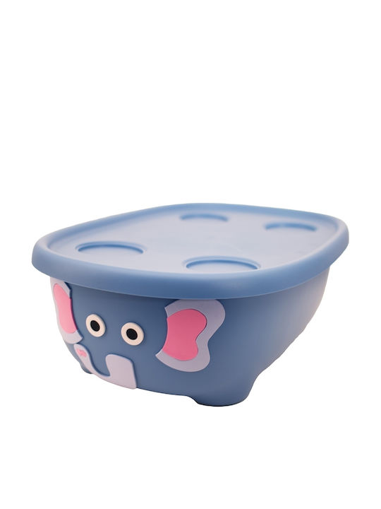 Prince Lionheart Kids Plastic Toy Storage Box Animals Blue