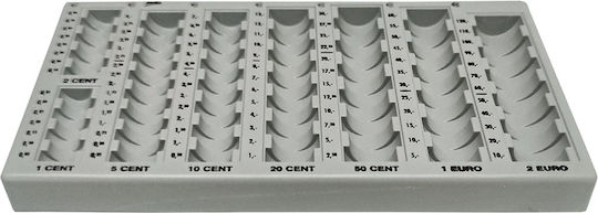 Euro Coin Case Helix 8 Slots 27x17x3cm Plastic