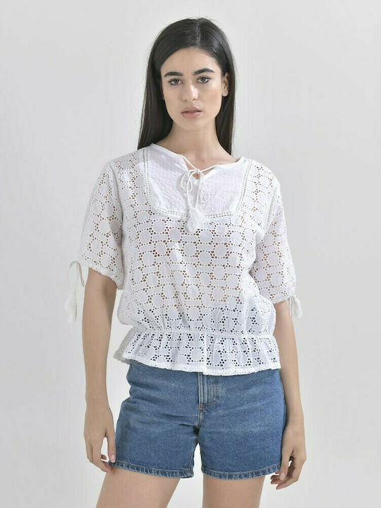 Ble Resort Collection Feminin Top de Plajă Alb