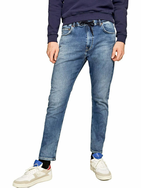 Pepe Jeans Johnson Pantaloni de Bărbați din Jean în Croială Largă Albastru