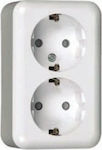 Geyer Double Power Socket White