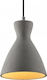 Geyer Gray Pendant Ceiling Light with E27 Socket 17x22cm