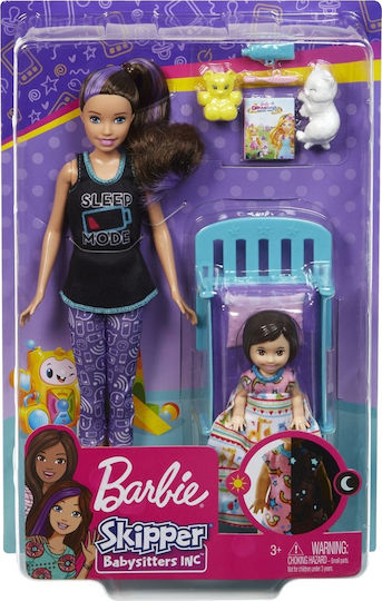 Barbie Skipper Babysitters - Schlafenszeit Puppenset für 3+ Jahre alt+ Jahre
