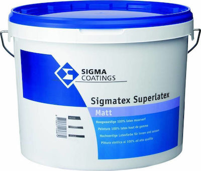 Sigma Coatings Sigmatex Superlatex Matt Πλαστικό Χρώμα Matt για Εσωτερική Χρήση 10lt