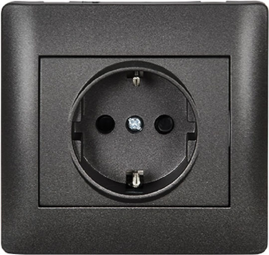 Elmark Rhyme Single Power Socket Graphite