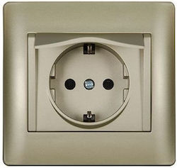 Elmark Rhyme Single Power Socket Champagne