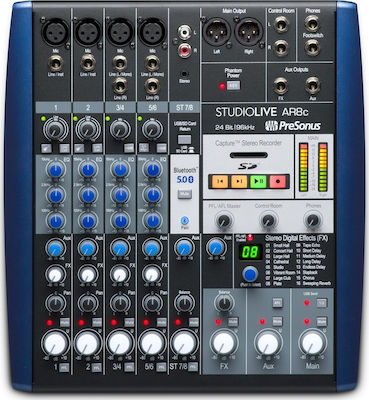 Presonus StudioLive AR8c APA2020-00045 4 XLR Inputs & Bluetooth