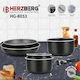 Herzberg Cookware Set Made of Aluminum with Stone Coating 5pcs