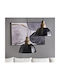 Zaros Hängelampe Schwarz Glocke mit Fassung E27 44x44x38cm.
