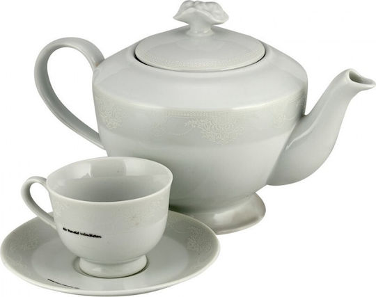 WM Collection Porcelain Teapot Set 1200ml 9 Pieces