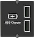 Bachmann Priză Mortice Cu 2 Prize USB Neagră