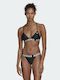 Adidas Bikini Set Triangle Top & Slip Bottom Neckholder Triangle with Adjustable Straps Black