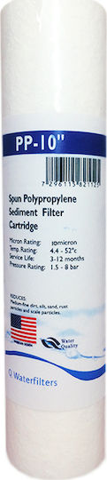 QWaterFilters Countertop and Under Sink Water Filter Replacement made of Polypropylene 10" PP-10" 10 μm