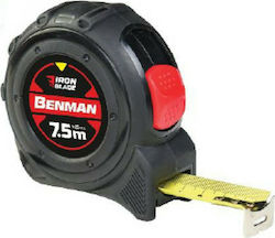 Benman Tape Measure with Auto-Rewind 25mm x 7.5m