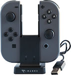 Piranha Switch Dual Charging Station with Dock Port Switch Dual Charger Black