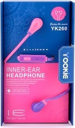 Yookie YK260 In-ear Handsfree με Βύσμα 3.5mm Μωβ