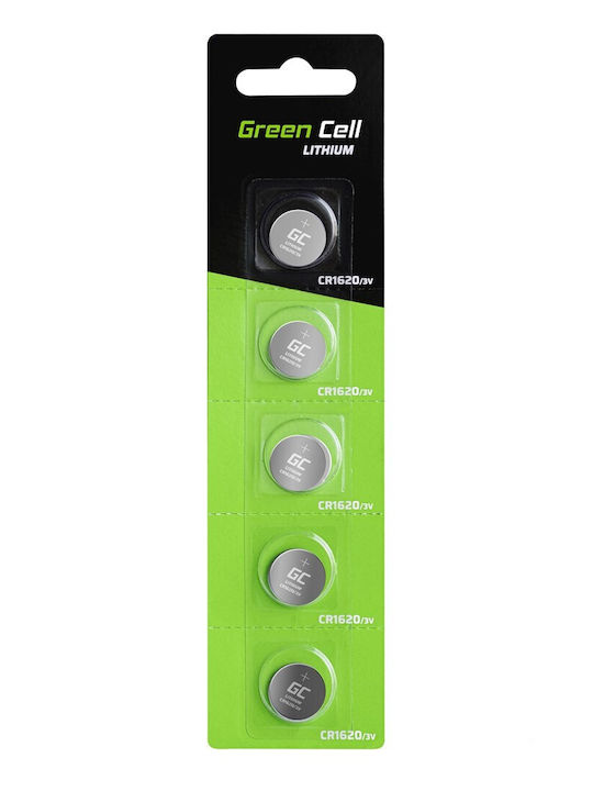 Green Cell Μπαταρίες Λιθίου Ρολογιών CR1620 3V 5τμχ