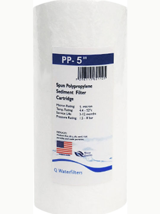QWaterFilters Water Filter Replacement Central Water Filtration System made of Polypropylene 5" PP-5" 5 μm