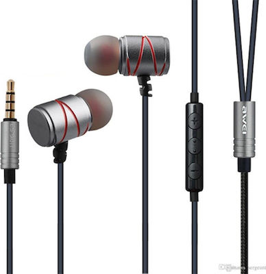 Awei ES910TY In-ear Handsfree με Βύσμα 3.5mm Γκρι