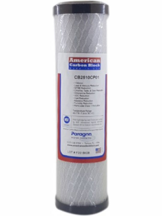 Paragon Countertop and Under Sink Water Filter Replacement made of Activated Carbon 10" SD+ Carbon Block 1 μm