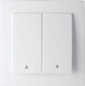 Geyer Nilson Recessed Wall Switch Rolling Shutters Two-Way with Frame White