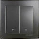 Geyer Nilson Recessed Electrical Rolling Shutters Wall Switch with Frame Basic Anthracite 24161011