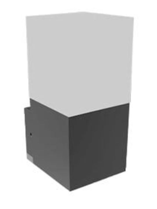 Geyer Стенен Външен Плафон LED IP54 6W с Топло бяло Светлина 7.4x10.6x16.5εκ.