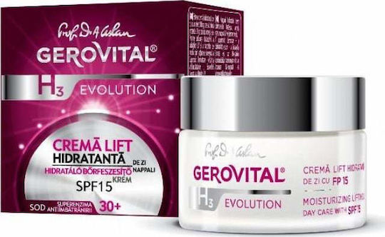 Gerovital H3 Evolution Cremă de Față de Zi cu SPF10 pentru Hidratare și Anti-îmbătrânire cu Acid Hialuronic 50ml