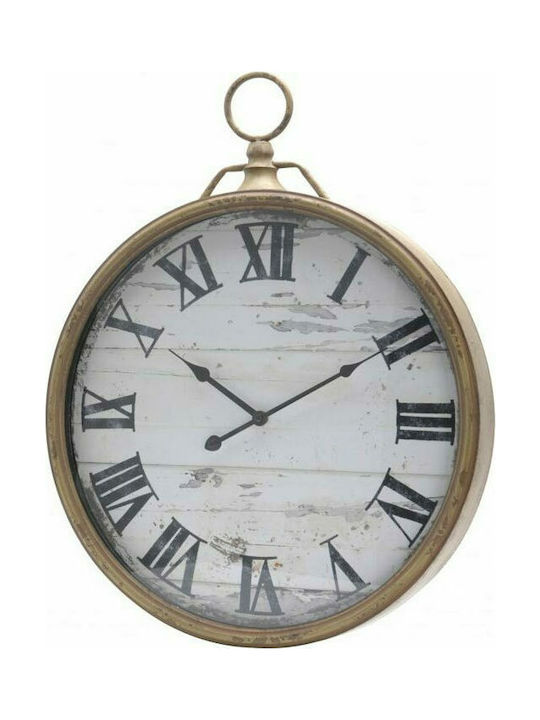 Aria Trade Antique Wall Clock Metallic Gold Ø48cm