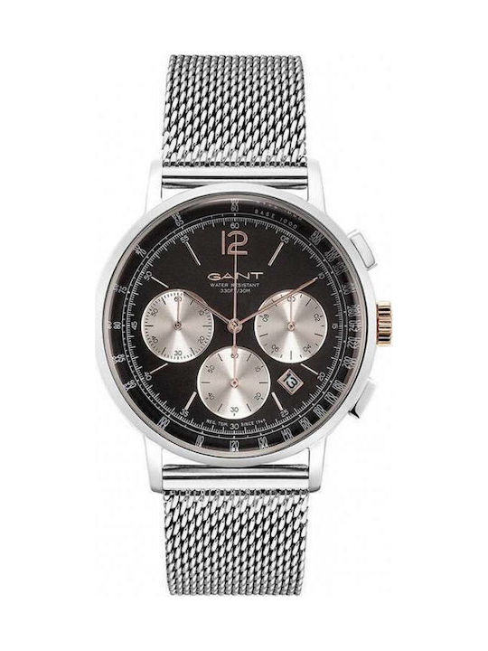 Gant Watch Chronograph Battery with Silver Metal Bracelet