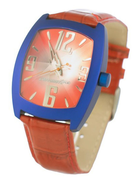 Chronotech Ανδρικό Ρολόι 37mm Μπαταρίας με Κόκκ...