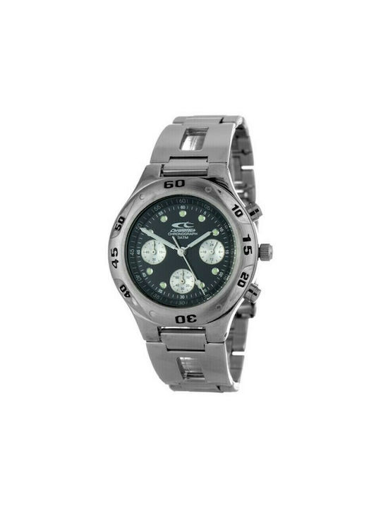 Chronotech Watch Battery with Silver Metal Bracelet CT7165-02M