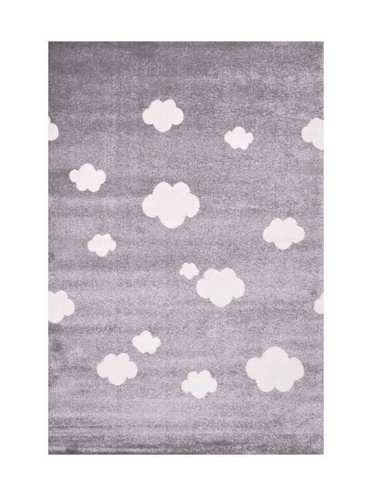 Alexander Carpets Kids Synthetic Rug Συννεφάκια Clouds 160x230cm 10mm Dark Grey