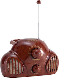 Oscar BB-88 Retro Φορητό Ραδιόφωνο Μπαταρίας Καφέ